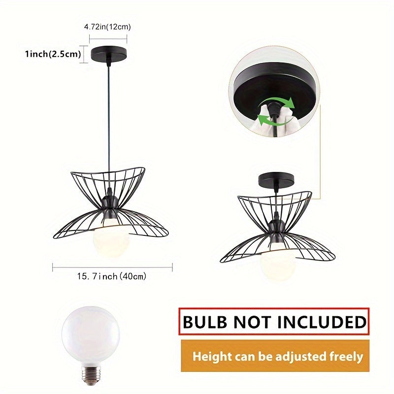 Retro Black Pendant Light | Adjustable Industrial Design