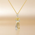 Necklace Couple Pendant Gold Silver Stainless Steel Love jewelry