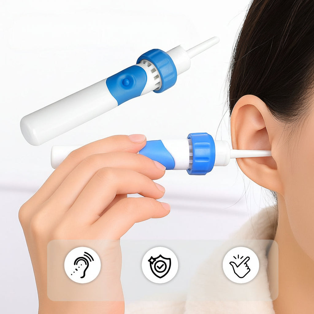 Ear Cleaner Electric Suction Silicone Tip Gentle Wax Removal Tool