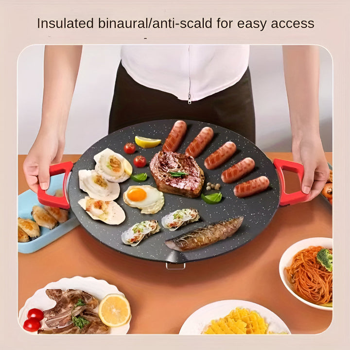 Grill Pan Cast Iron Smokeless Indoor Cooking Griddle