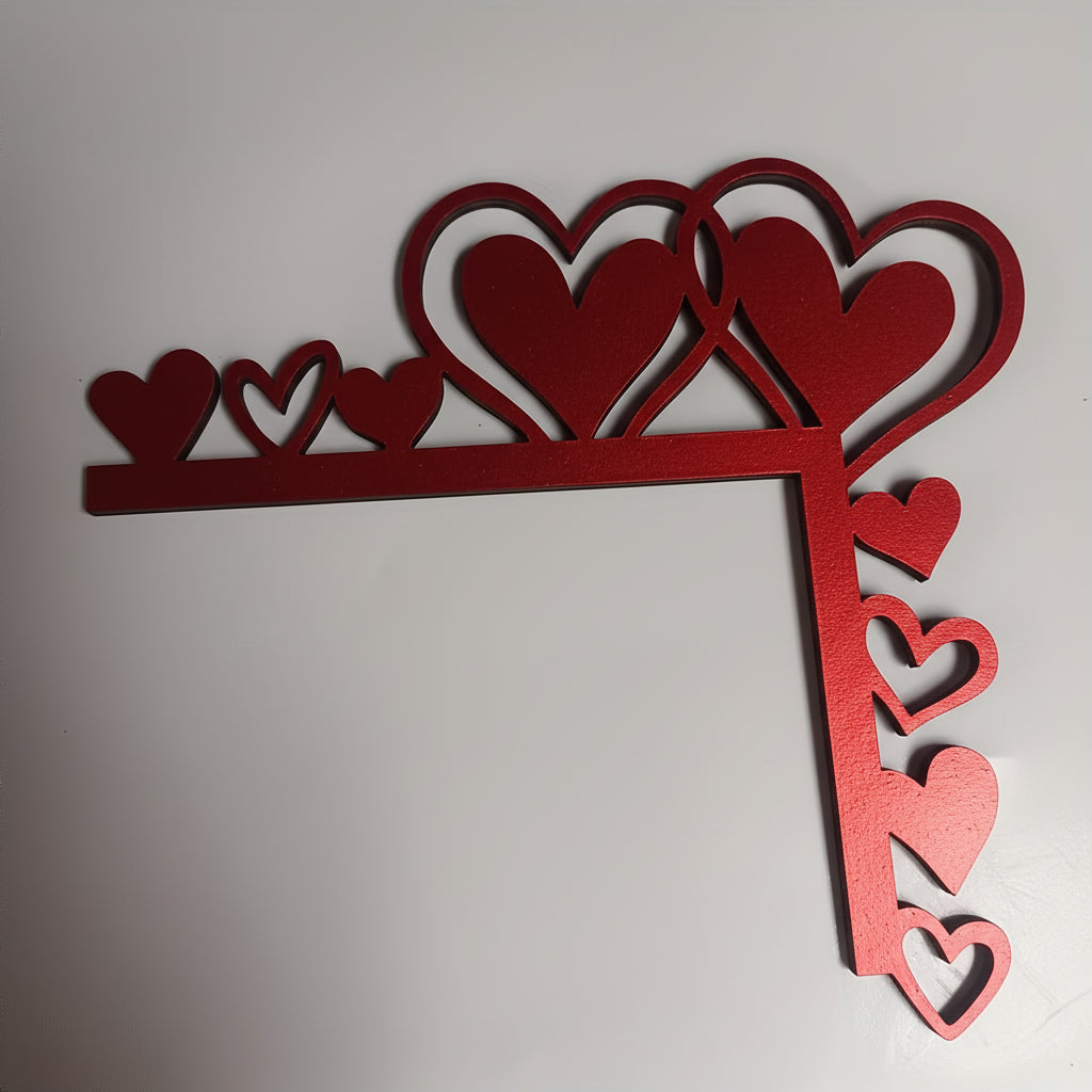 Wall Art Heart Frame Mirror Sticker Acrylic Room Decor