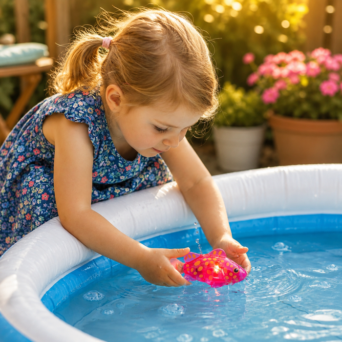 Interactive Kids Bath Toys LED Floating Fish Toy