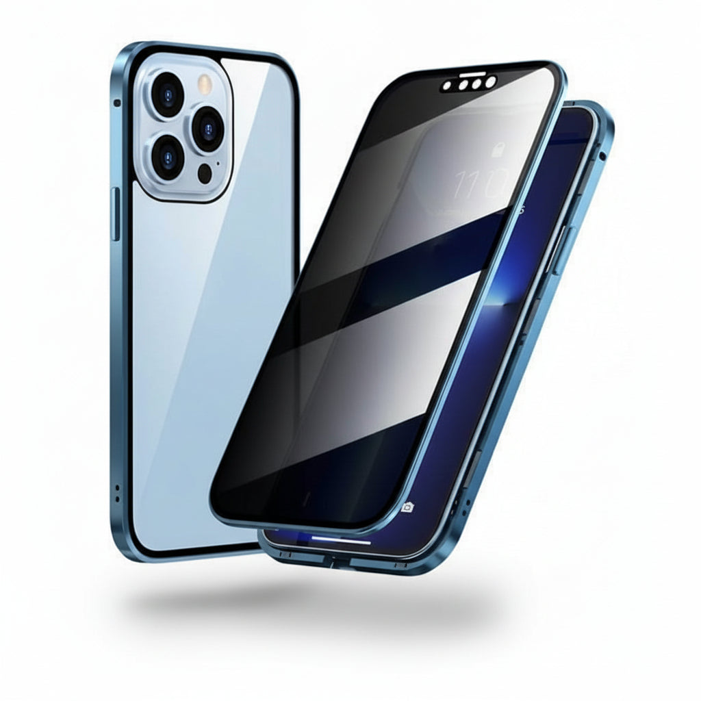 Phone Case Privacy Anti Spy 360 Degree Tempered Glass Cover