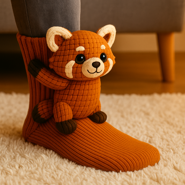 Socks Winter Plush Animal Slipper Style Footwear