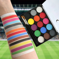 Soccer Ball Face Paint Kit 15 color Palette Creative Designs