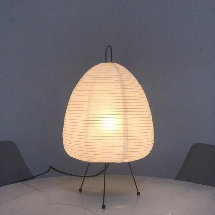 Japanese Rice Paper Table Lamp | Minimalist Zen Lighting